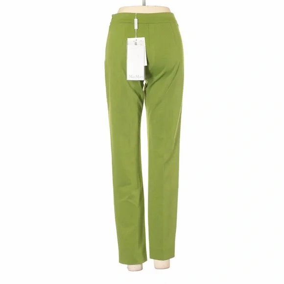 MaxMara Olive Straight Leg Pants - Picture 2 of 2